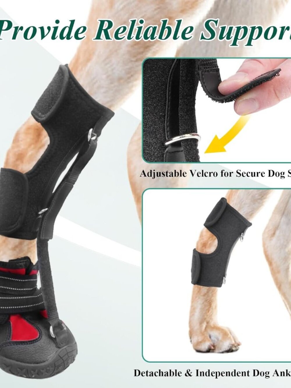 Strap-On Drop Foot Brace (No Knuckling Boot Brace) for Dogs - Picture 4 of 6